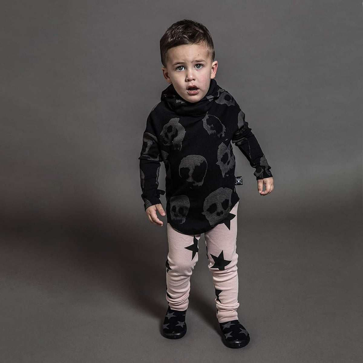 Leggings, Soft Cotton Unisex Pants for Babies, Kids and Teens, for Girls and Boys, Natural - Stars, 18-24 Months